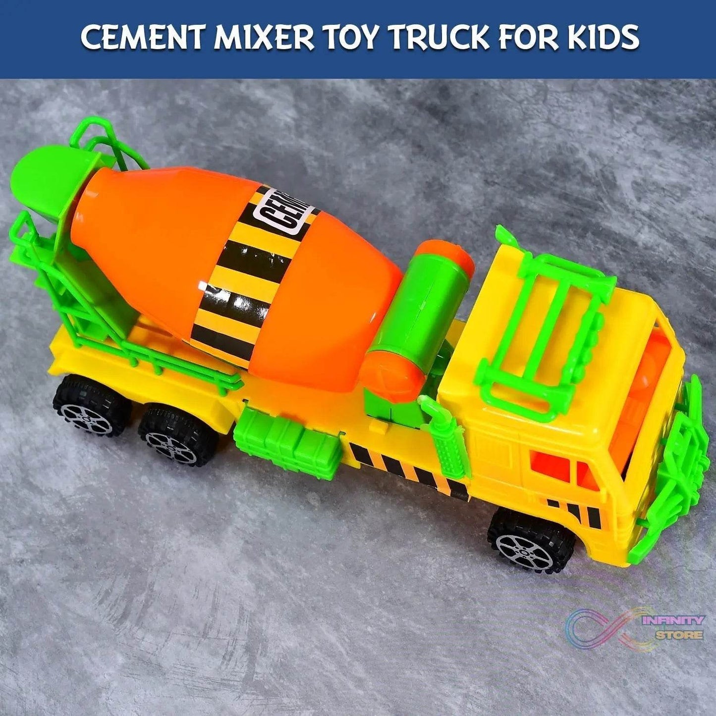 Cement Mixer Truck Pushback Toy For kids - infinityexculsivestore.com