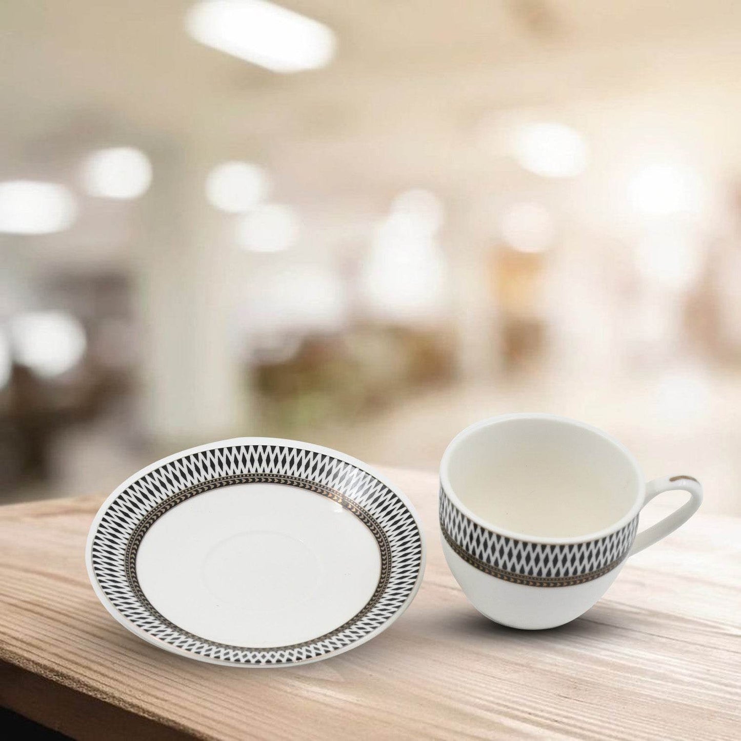 Ceramic Tea / cups and Saucer / Rakabi Set of 12 Pcs - infinityexculsivestore.com