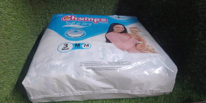 Champs Soft and Dry Baby Diaper Pants 74 Pcs (Medium Size M74) - infinityexculsivestore.com