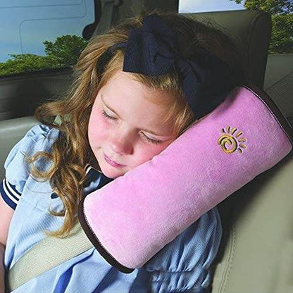 Child Safety Belt Cushion Universal Car Seat Belt Cushion Adjustable Support for Neck and Shoulder in Car when Sleeping for Children and Adults (1 Pc) - infinityexculsivestore.com