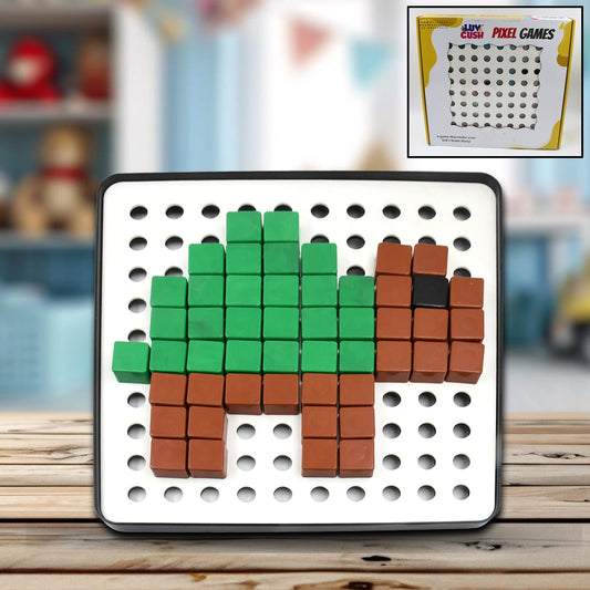 Pixel Cubes Toy for Children Early Education, Pixel Game Educational Board Games Board, Birthday Gift for Kids, Learning Math Toy, Brain Games, Math Puzzle (Approx 180 Cubes With Pixel Board & Book) - infinityexculsivestore.com
