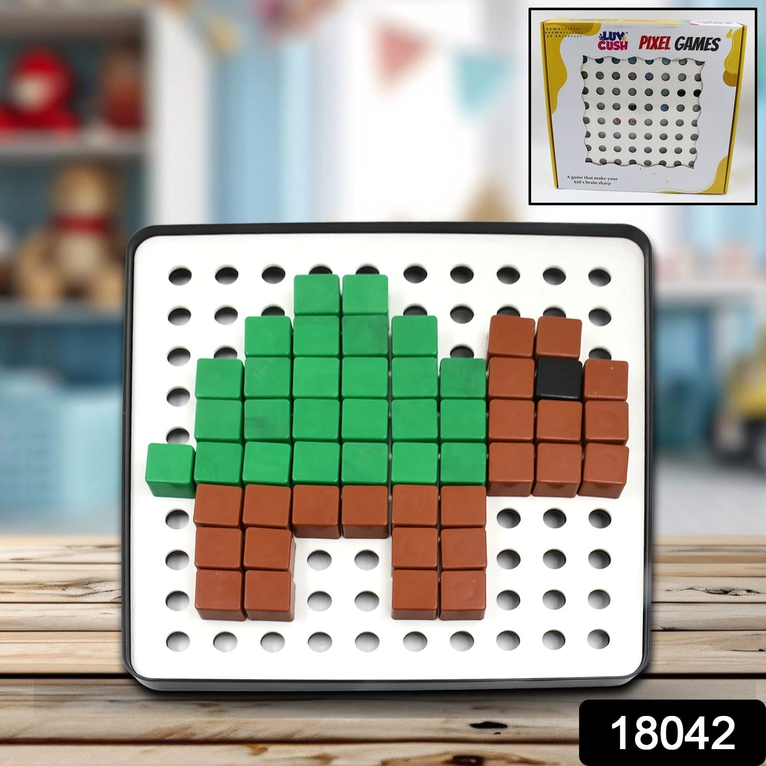 Pixel Cubes Toy for Children Early Education, Pixel Game Educational Board Games Board, Birthday Gift for Kids, Learning Math Toy, Brain Games, Math Puzzle (Approx 180 Cubes With Pixel Board & Book) - infinityexculsivestore.com