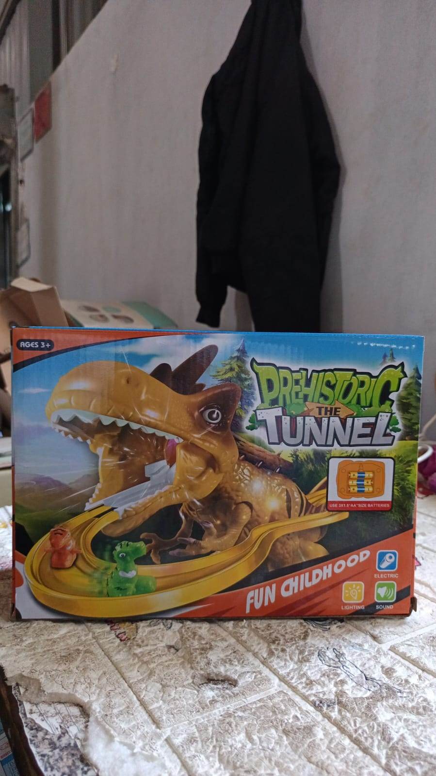 Children Electric Tracks Climb Stair Dinosaur Toys Glowing With Sound Kid Toy Animals Model Interactive Toys - infinityexculsivestore.com