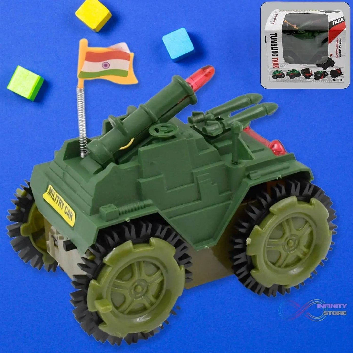Children's Joy Tumbling Tank Toy Car - infinityexculsivestore.com