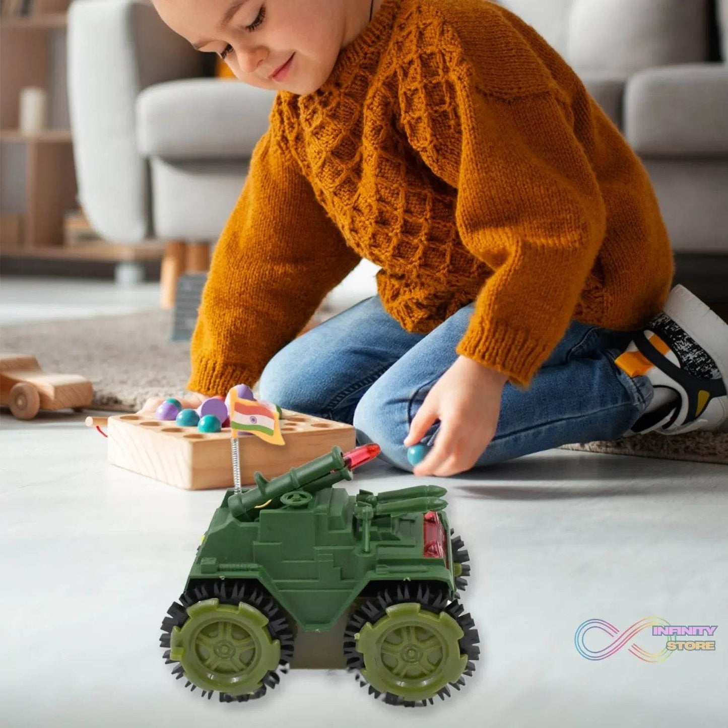 Children's Joy Tumbling Tank Toy Car - infinityexculsivestore.com