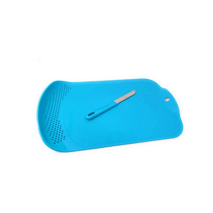 Chop & Drain Vegetables Fruits Chopping Board Sleek Knife - infinityexculsivestore.com