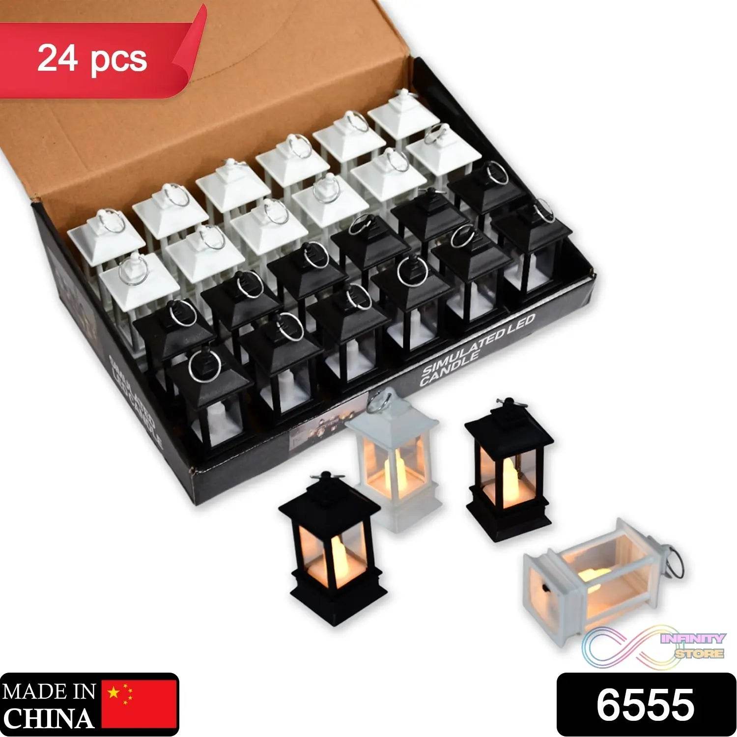 Classic Style Lantern With Artificial Rustic Battery - Operated Flameless Candle Light For Home Decoration - Good For Indoor & Outdoor Use (Pack of 24) - infinityexculsivestore.com