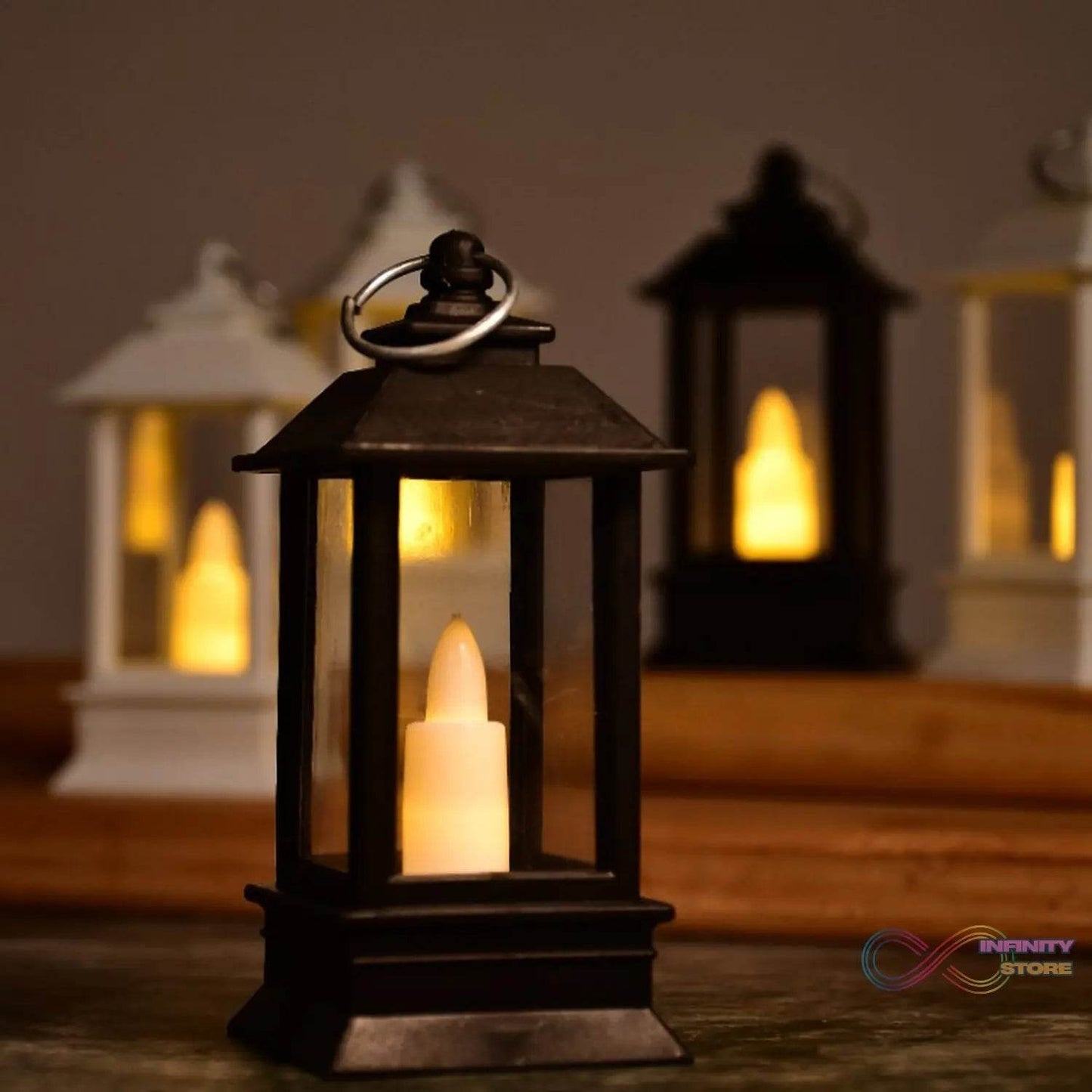 Classic Style Lantern With Artificial Rustic Battery - Operated Flameless Candle Light For Home Decoration - Good For Indoor & Outdoor Use (Pack of 24) - infinityexculsivestore.com
