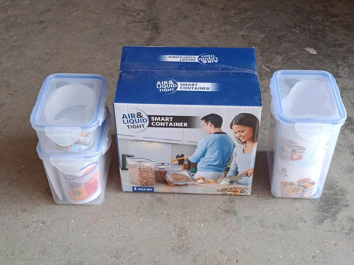 Classics Rectangular Plastic Airtight Food Storage Containers with Leak Proof Locking Lid Storage container set of 3 Pc( Approx Capacity 500ml,1000ml,1500ml, Transparent) - infinityexculsivestore.com