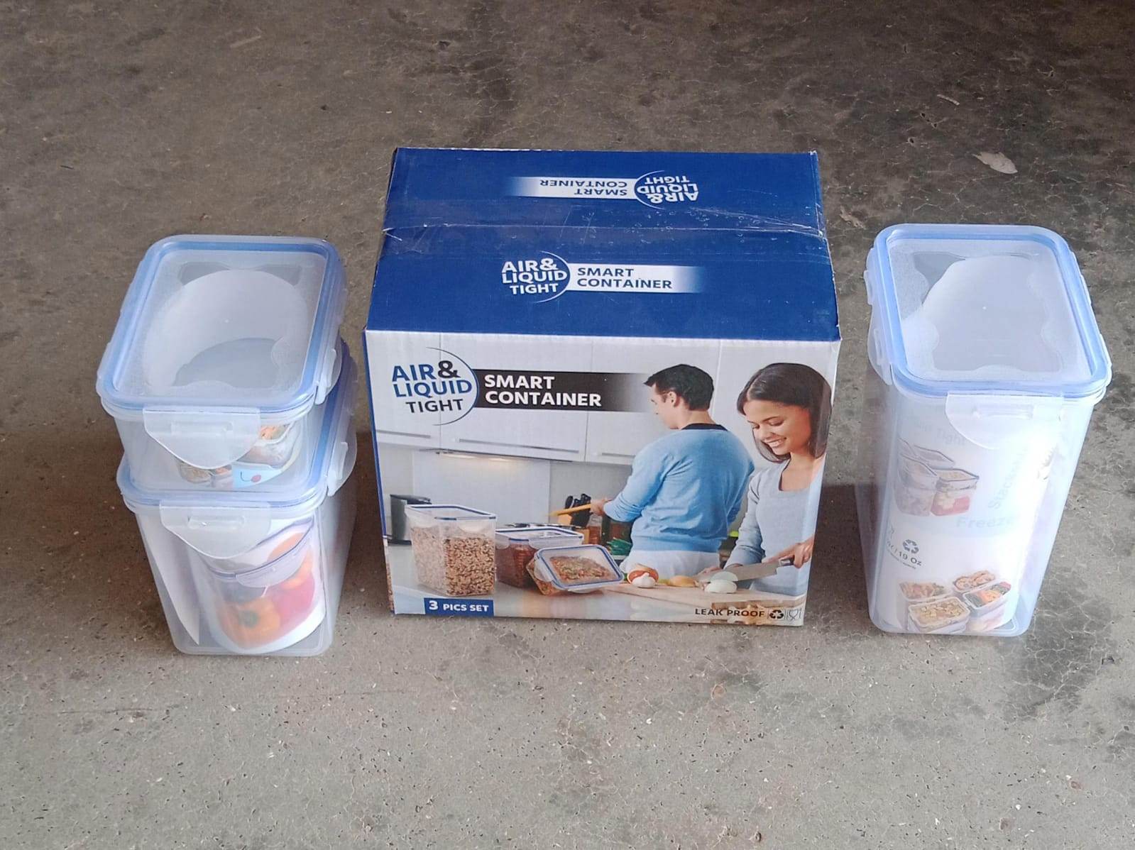 Classics Rectangular Plastic Airtight Food Storage Containers with Leak Proof Locking Lid Storage container set of 3 Pc( Approx Capacity 500ml,1000ml,1500ml, Transparent) - infinityexculsivestore.com