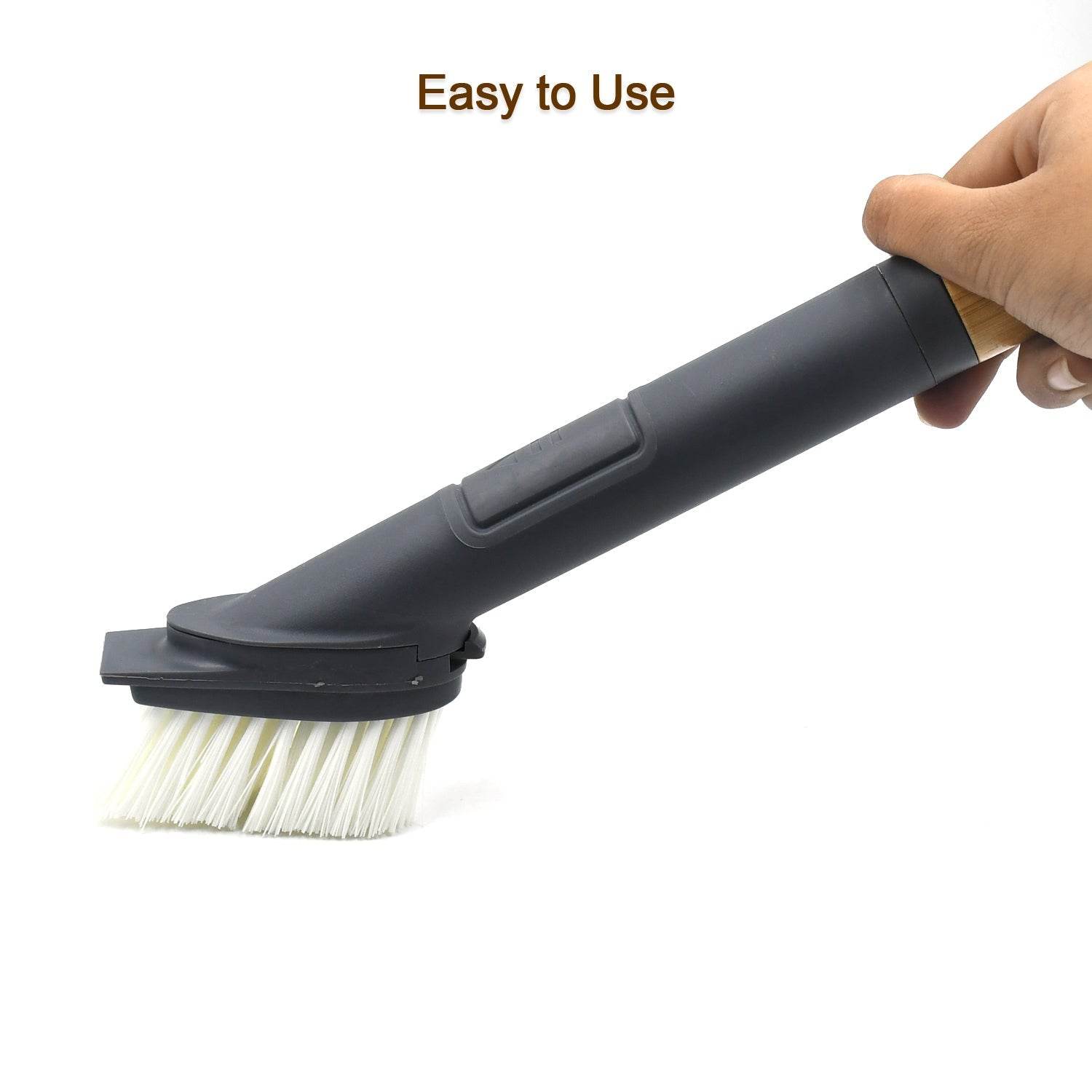 Cleaning Brushes Set, Scrub Brush Bathroom Brush, Long Handle Liquid Dispenser Pot Washing Brush - infinityexculsivestore.com