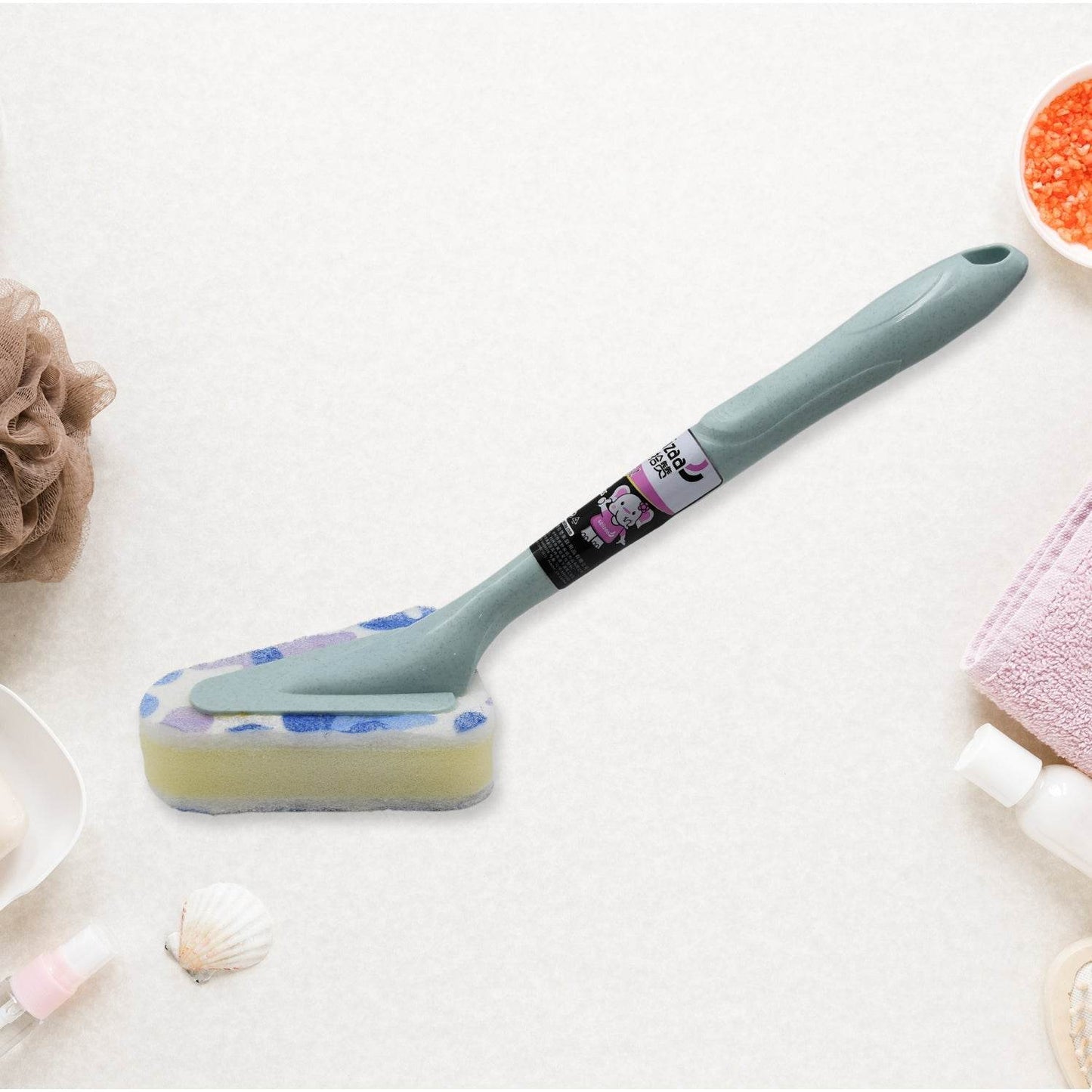 Cleaning Supplies Kitchen Handle Universal Triangular Sponge Multifunctional Bathroom Brush Long Handle Kitchen , Dining & Bar - infinityexculsivestore.com