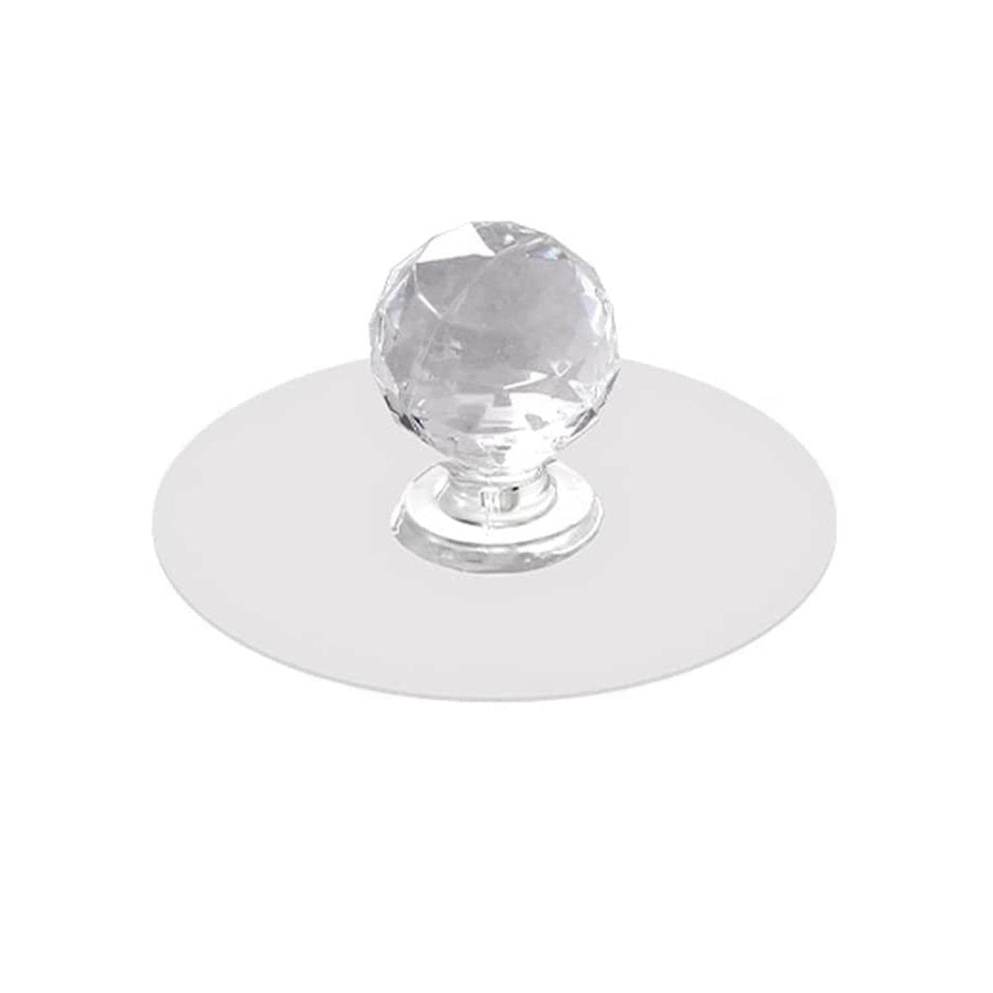 Clear Cabinet Drawer Knobs / Hook, Diamond Crystal Shaped Pulls Handles for Wardrobe, Cupboard, Bathroom Dresser, Furniture Door Window (1 Pc) - infinityexculsivestore.com