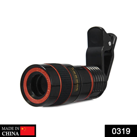 Clip-on 8X Optical Zoom Telescope Phone Camera Lens - infinityexculsivestore.com