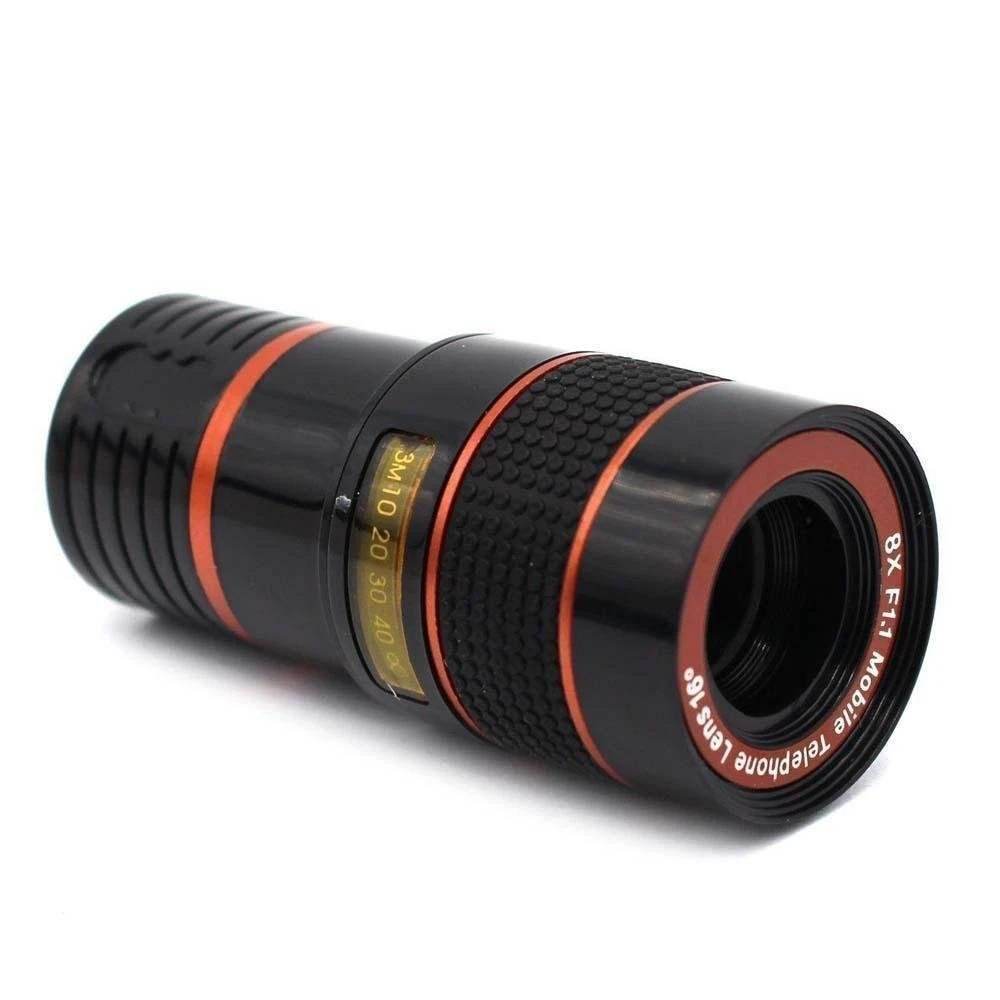 Clip-on 8X Optical Zoom Telescope Phone Camera Lens - infinityexculsivestore.com