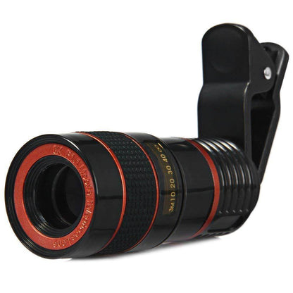 Clip-on 8X Optical Zoom Telescope Phone Camera Lens - infinityexculsivestore.com