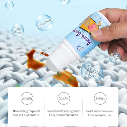 Clothes Stain Remover Bead Design Emergency Stain Rescue Roller Cleaner for Natural Fabric Removes Oil Almost All Types of Fabrics - infinityexculsivestore.com