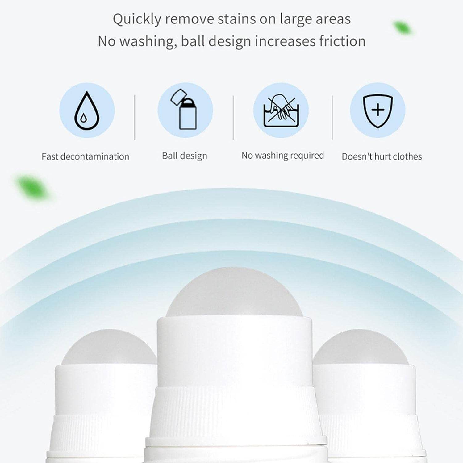 Clothes Stain Remover Bead Design Emergency Stain Rescue Roller Cleaner for Natural Fabric Removes Oil Almost All Types of Fabrics - infinityexculsivestore.com