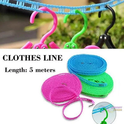 Clothesline Drying Nylon Rope with Hooks - infinityexculsivestore.com