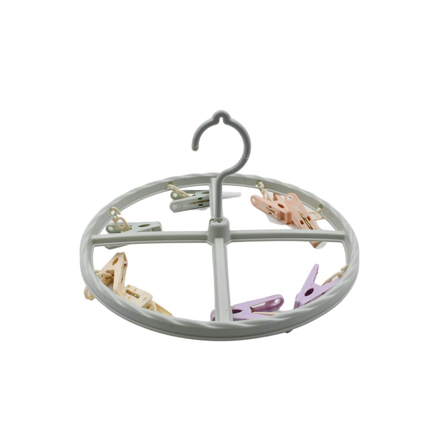 Clothespin Rack Laundry Drying Rack, Clothes Hangers with 8 Clips, Clip Hanger Drip Hanger for Drying Underwear, Baby Clothes, Socks, Bras, Towel, Cloth Diapers, Gloves - infinityexculsivestore.com