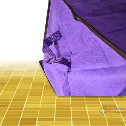 Clothing storage bag with zipper, non-woven storage bag for storing the clothes and sarees. - infinityexculsivestore.com