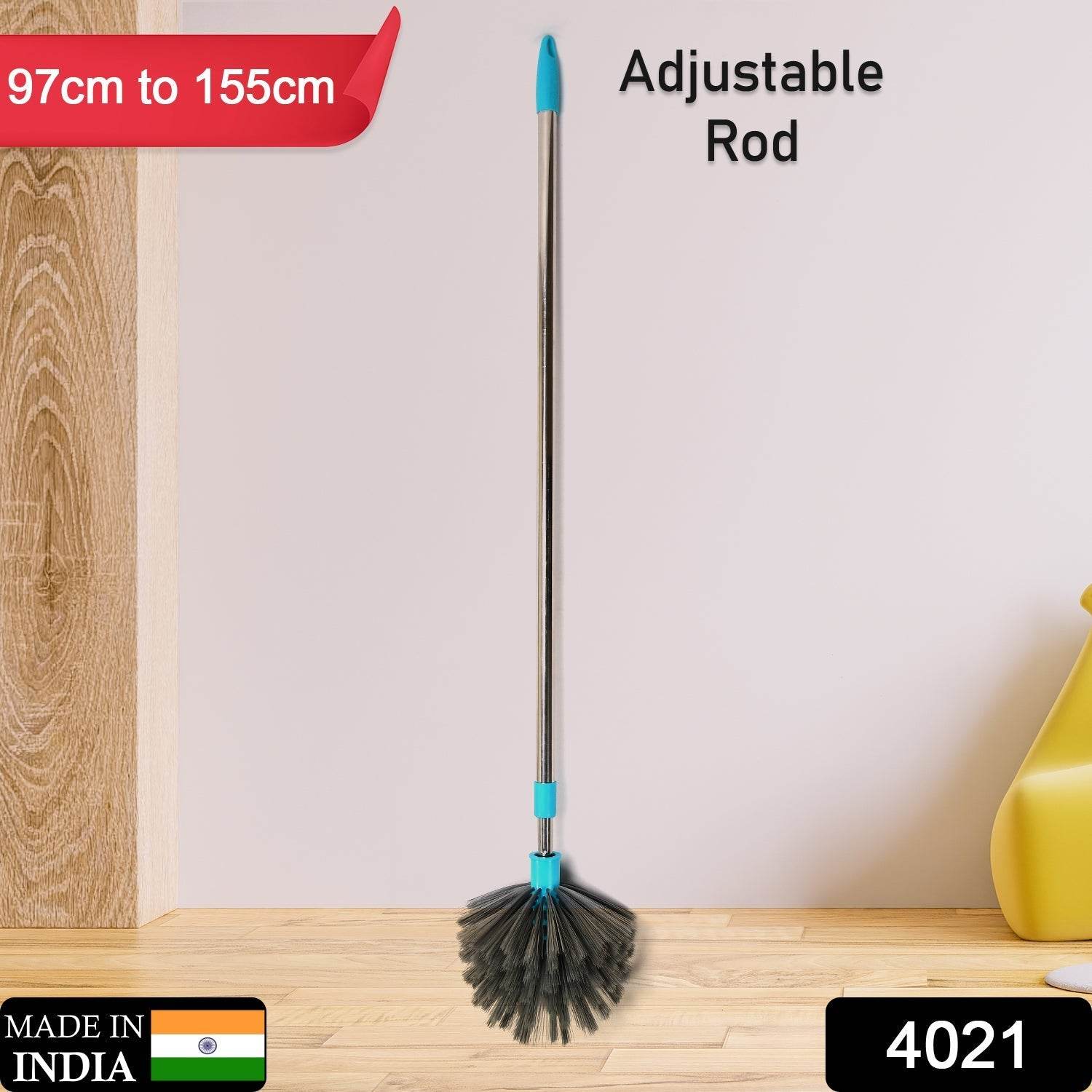 Cobweb Brush With Stainless Steel Strong Long Extendable Handle for Dusting, Ceiling Cobweb Cleaning, Brush for Lights, Fans & Webs Cleaning for Home / Kitchen - infinityexculsivestore.com
