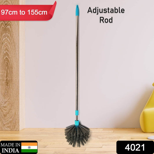 Cobweb Brush With Stainless Steel Strong Long Extendable Handle for Dusting, Ceiling Cobweb Cleaning, Brush for Lights, Fans & Webs Cleaning for Home / Kitchen - infinityexculsivestore.com