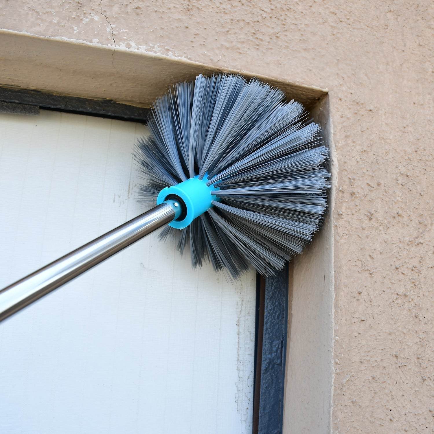 Cobweb Brush With Stainless Steel Strong Long Extendable Handle for Dusting, Ceiling Cobweb Cleaning, Brush for Lights, Fans & Webs Cleaning for Home / Kitchen - infinityexculsivestore.com