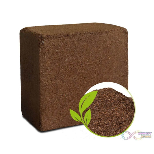 Cocopeat Block Organic Fertilizer and Soil Manure Potting Mixture for Home Gardening and Potted Plants (1 KG.) - infinityexculsivestore.com