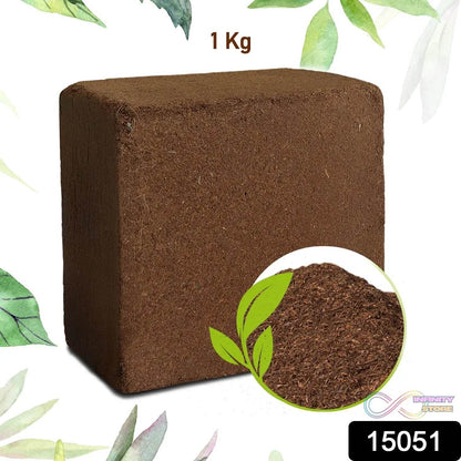 Cocopeat Block Organic Fertilizer and Soil Manure Potting Mixture for Home Gardening and Potted Plants (1 KG.) - infinityexculsivestore.com