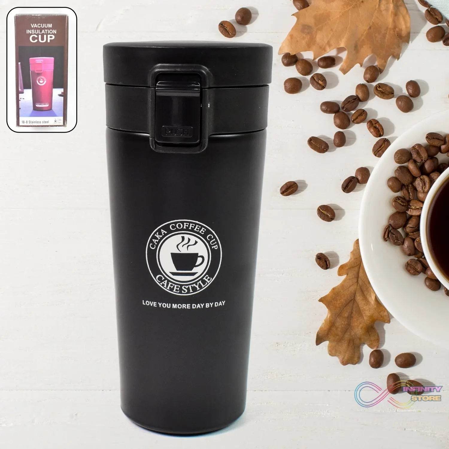 Coffee Travel Mug Insulated Coffee Cup with Leakproof Lid (380ml Approx / 1 Pc) - infinityexculsivestore.com