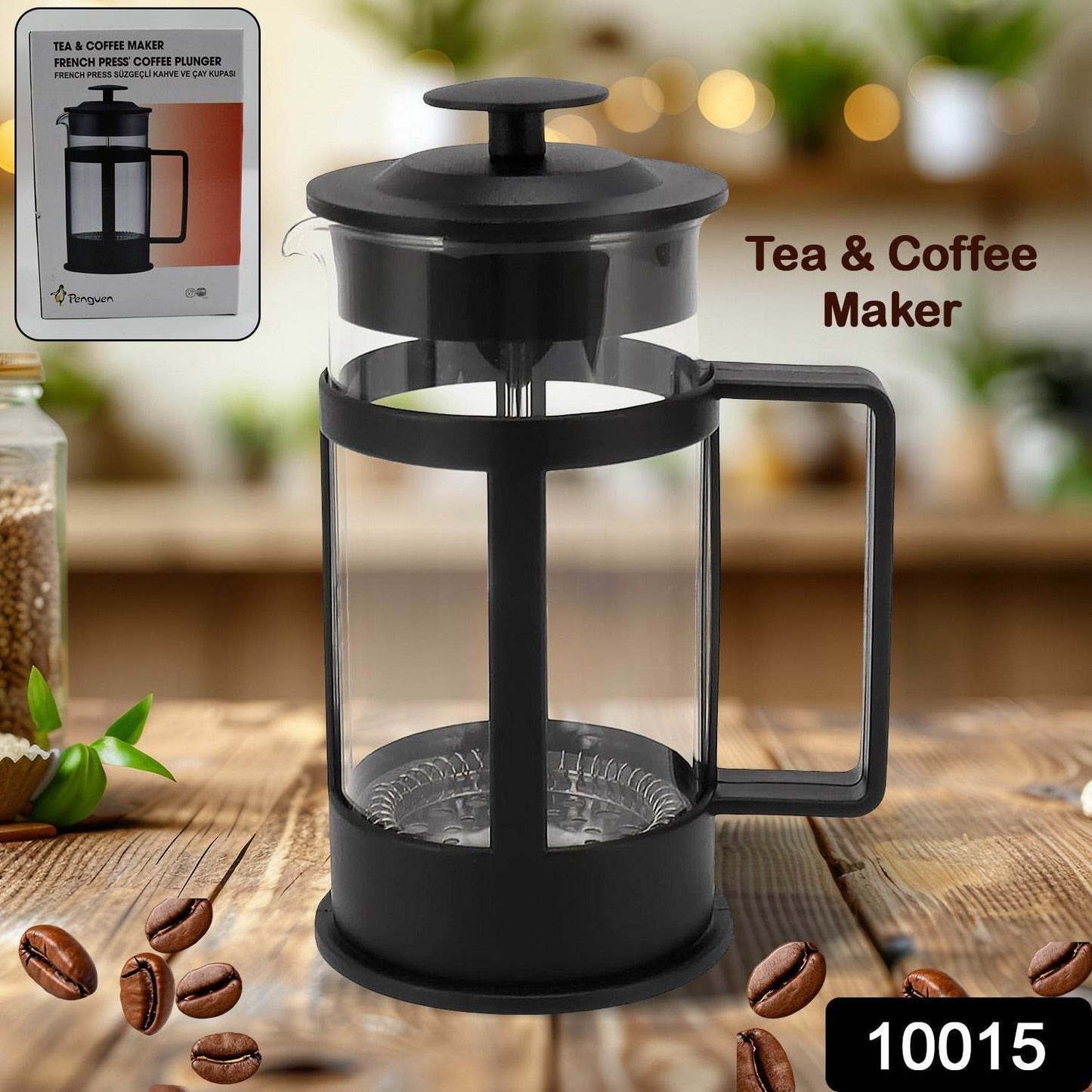 Coffee and Tea maker, Coffee Maker Glass Stainless Steel Coffee Press Glass Teapot for Camping Travel Gifts kitchen tools (Approx 350ml) - infinityexculsivestore.com