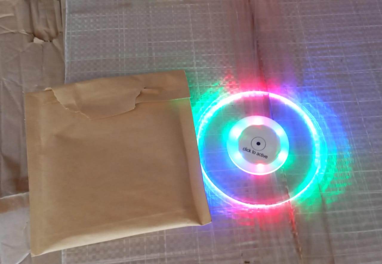 Colorful LED Cocktail Coaster, Round Ultra-Thin LED Drink Coaster (1 Pc) - infinityexculsivestore.com