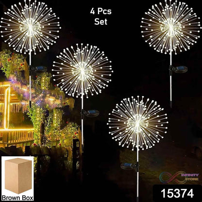 Colorful Multi Led Outdoor Solar Garden Lights (4 Pcs Set) - infinityexculsivestore.com