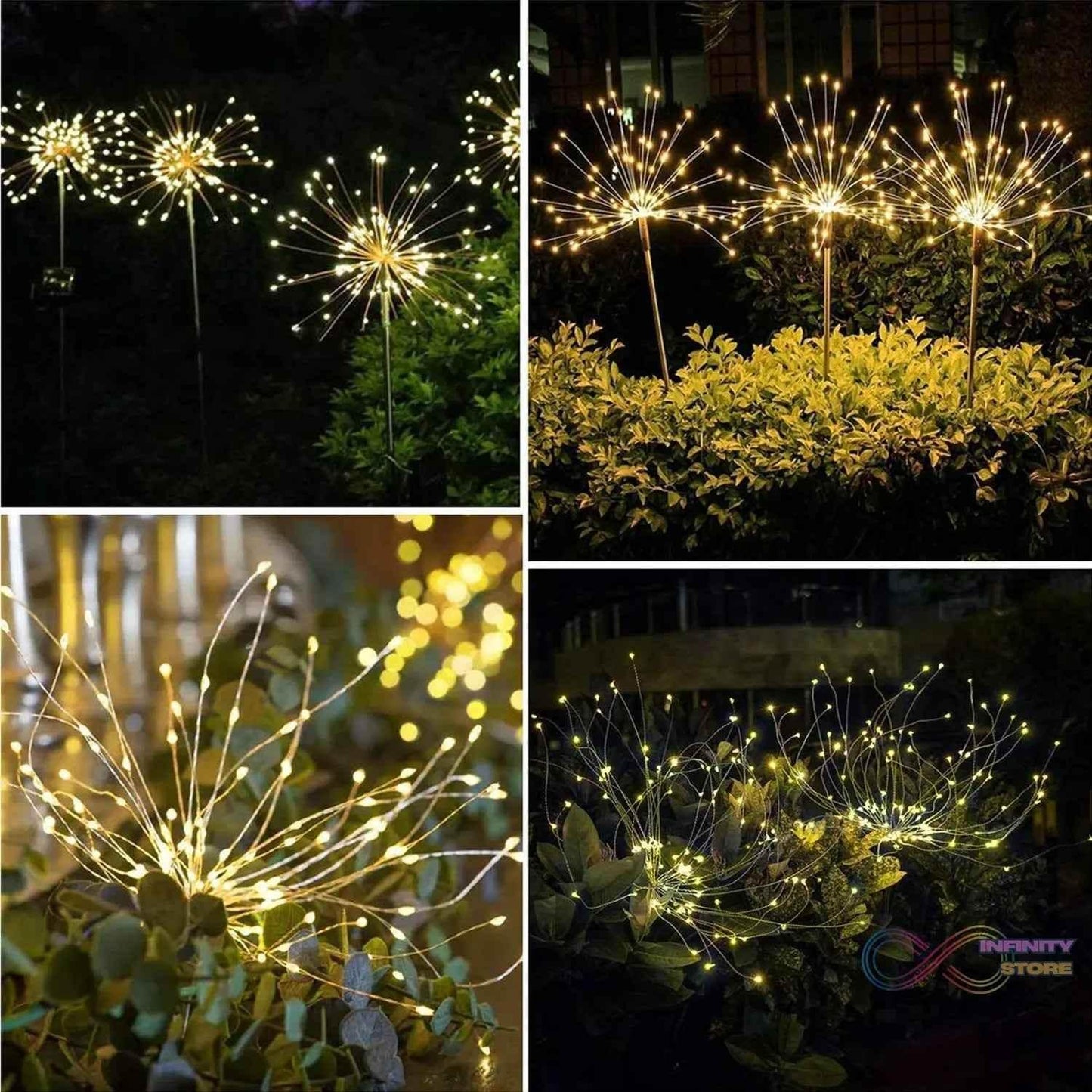 Colorful Multi Led Outdoor Solar Garden Lights (4 Pcs Set) - infinityexculsivestore.com