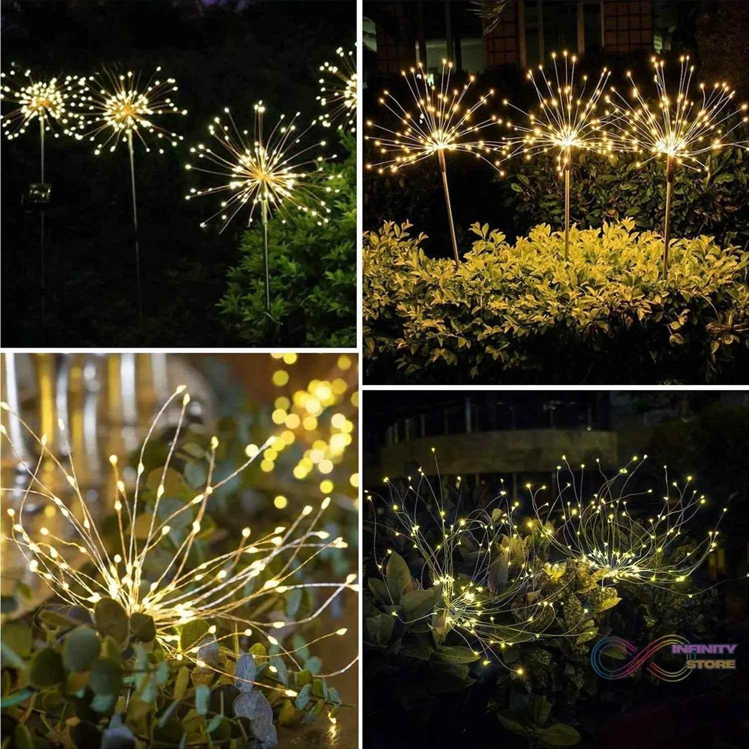 Colorful Multi Led Outdoor Solar Garden Lights (4 Pcs Set) - infinityexculsivestore.com