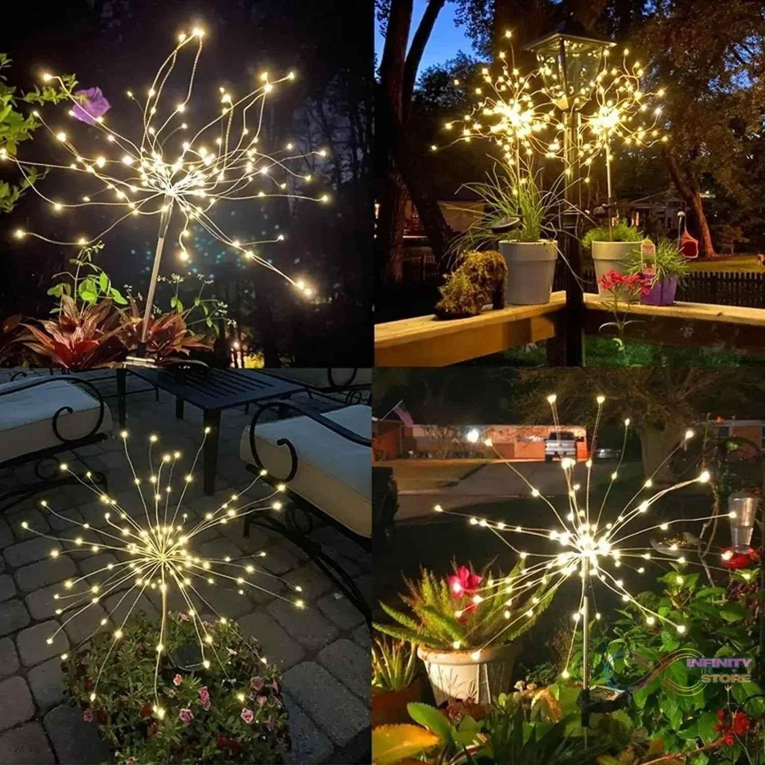 Colorful Multi Led Outdoor Solar Garden Lights (4 Pcs Set) - infinityexculsivestore.com