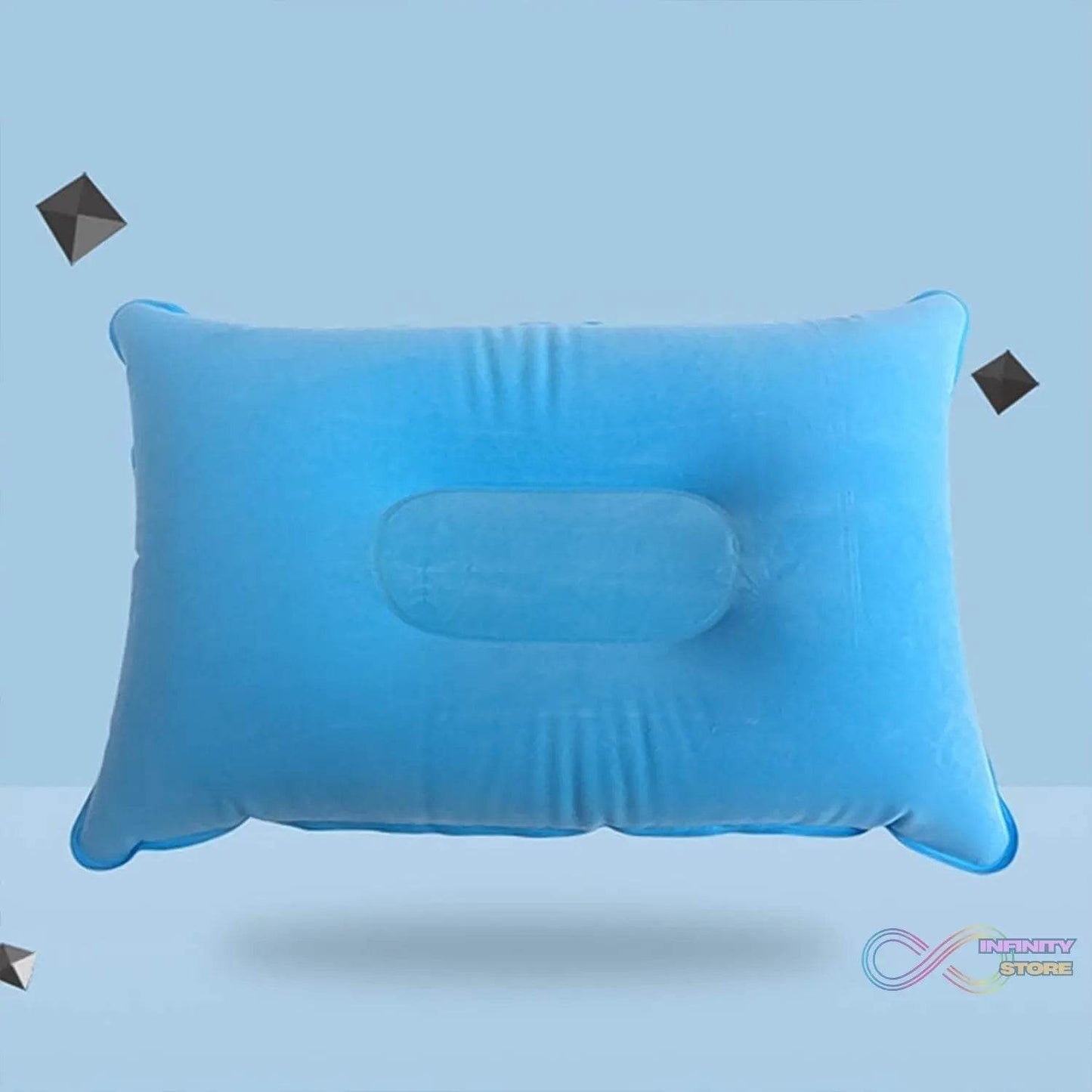 Comfortable Inflating Travel Pillow (34×21 Cm / 1 Pc / Mix Color) - infinityexculsivestore.com