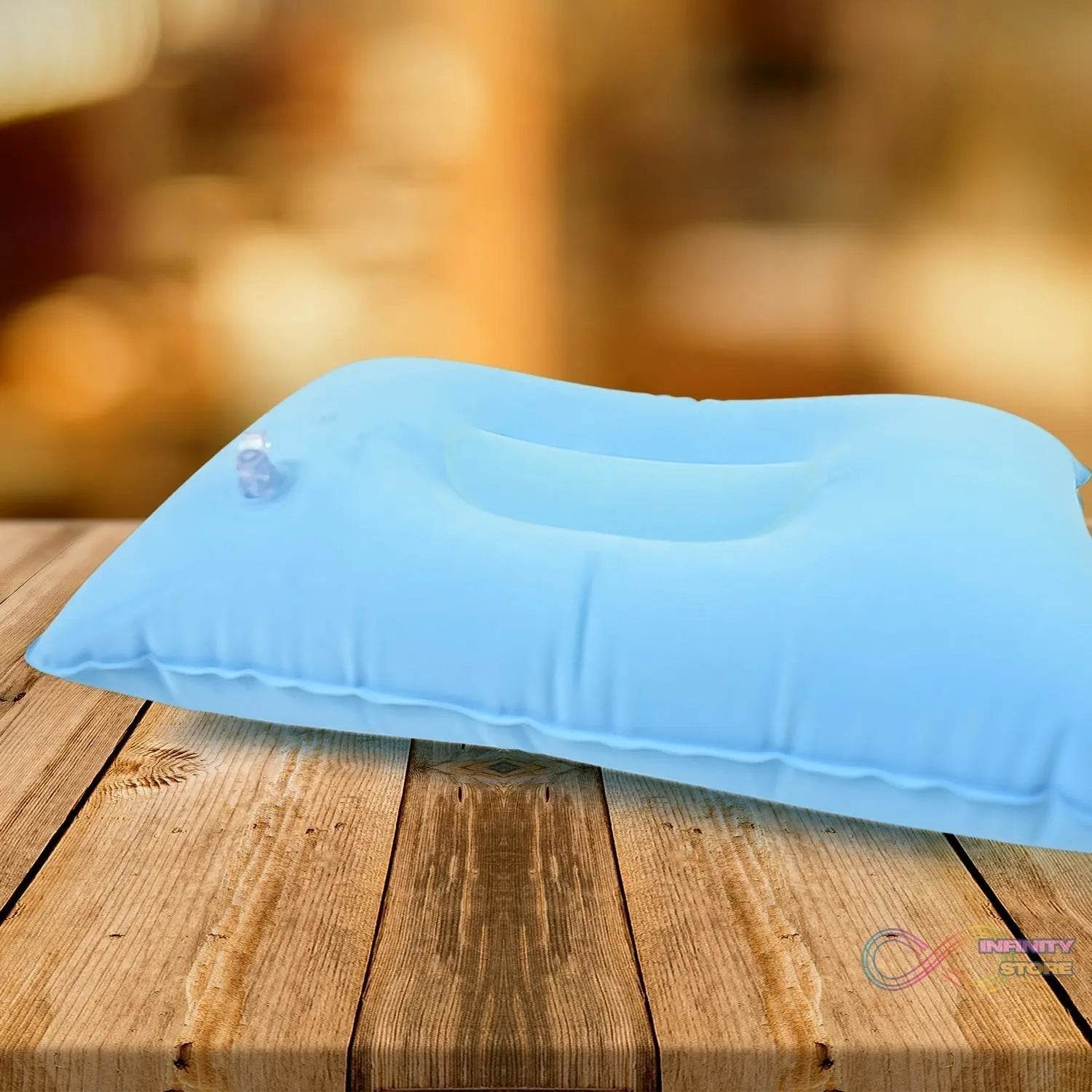 Comfortable Inflating Travel Pillow (34×21 Cm / 1 Pc / Mix Color) - infinityexculsivestore.com