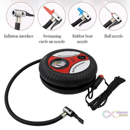 Compressor for Car and Bike 12V 260 PSI Tyre Inflator Air Pump - infinityexculsivestore.com