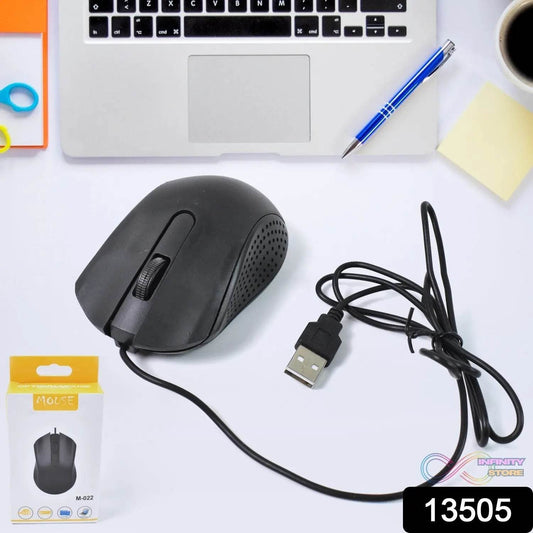 Computer / Laptop Wired Optical Mouse, M-022 (1 Pc) - infinityexculsivestore.com
