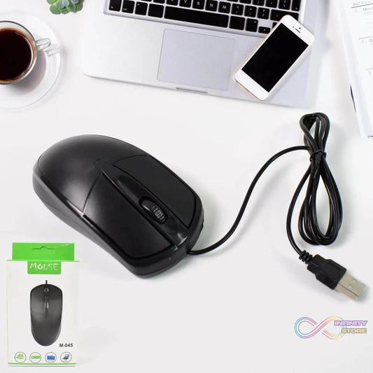 Computer / Laptop Wired Optical Mouse, M- 045 (1 Pc) - infinityexculsivestore.com