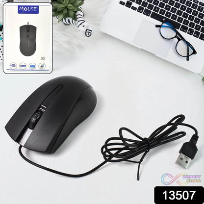 Computer / Laptop Wired Optical Mouse, X2 (1 Pc) - infinityexculsivestore.com