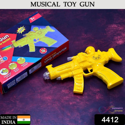 Concept Musical Transparent Glow Gear Gun With Rainbow Light ( 1 pcs ) - infinityexculsivestore.com