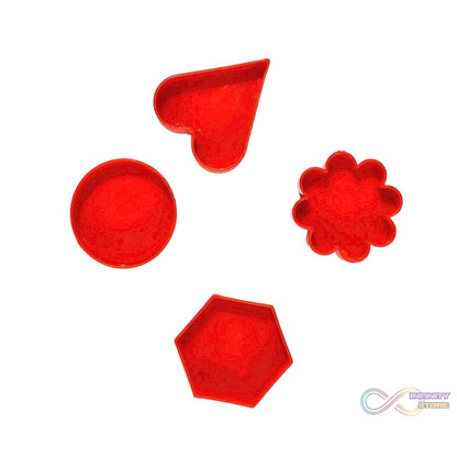 Cookie Cutter with Shape Heart Round Star and Flower (4 Pack) - infinityexculsivestore.com