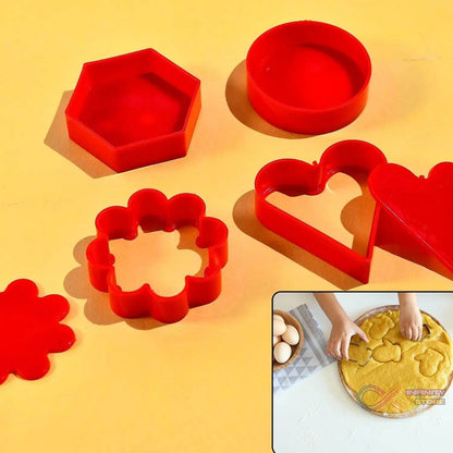 Cookie Cutter with Shape Heart Round Star and Flower (4 Pack) - infinityexculsivestore.com