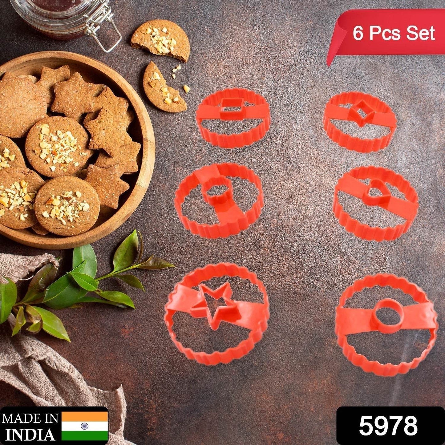 Cookie Cutters Set Plastic Easter Biscuit Cutting Tool for DIY Cake Decoration Fondant Biscuit Cookie Pastry Sandwich (6 Pc Set ) - infinityexculsivestore.com