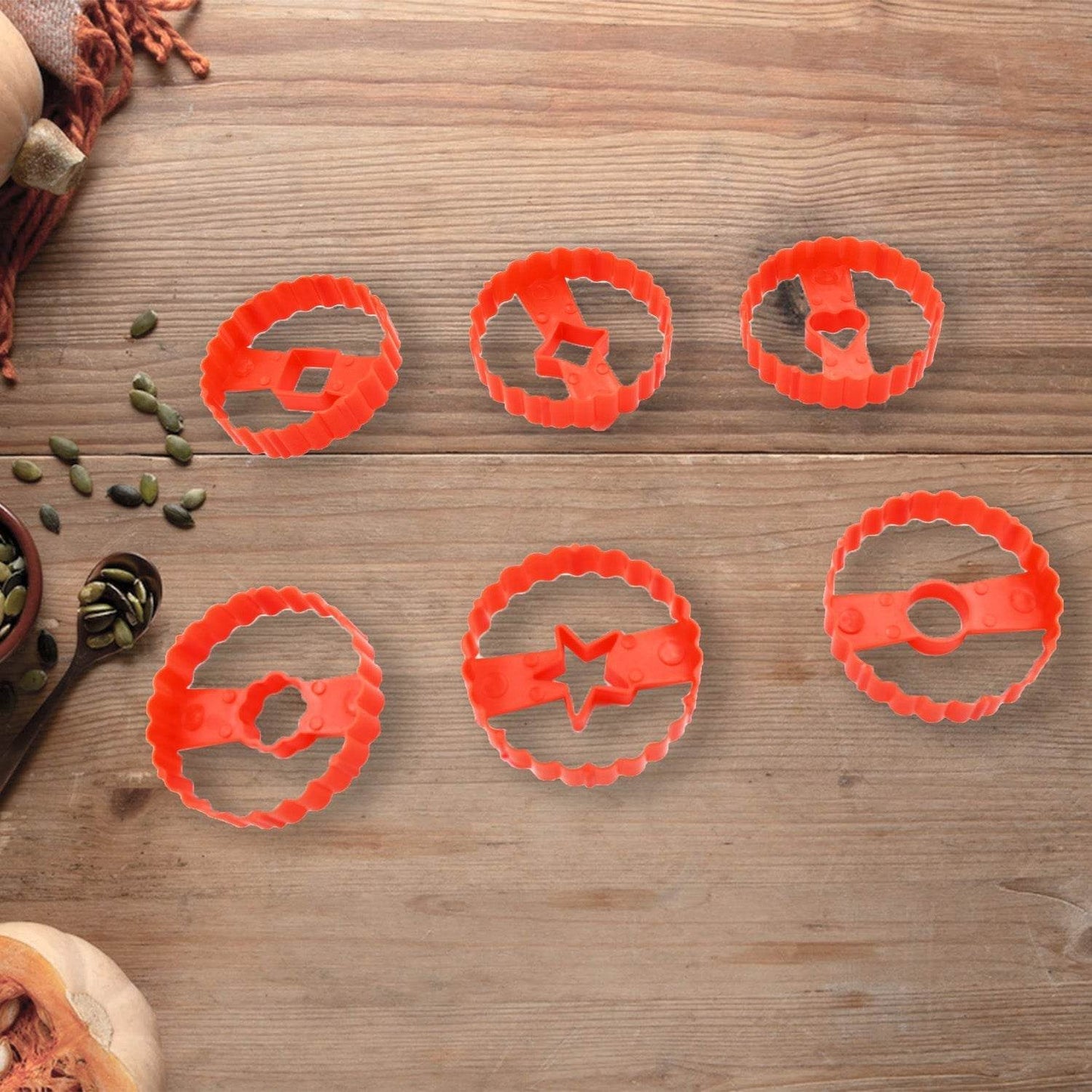 Cookie Cutters Set Plastic Easter Biscuit Cutting Tool for DIY Cake Decoration Fondant Biscuit Cookie Pastry Sandwich (6 Pc Set ) - infinityexculsivestore.com