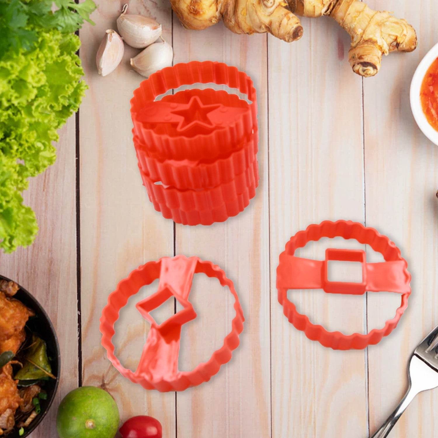 Cookie Cutters Set Plastic Easter Biscuit Cutting Tool for DIY Cake Decoration Fondant Biscuit Cookie Pastry Sandwich (6 Pc Set ) - infinityexculsivestore.com