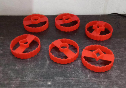 Cookie Cutters Set Plastic Easter Biscuit Cutting Tool for DIY Cake Decoration Fondant Biscuit Cookie Pastry Sandwich (6 Pc Set ) - infinityexculsivestore.com